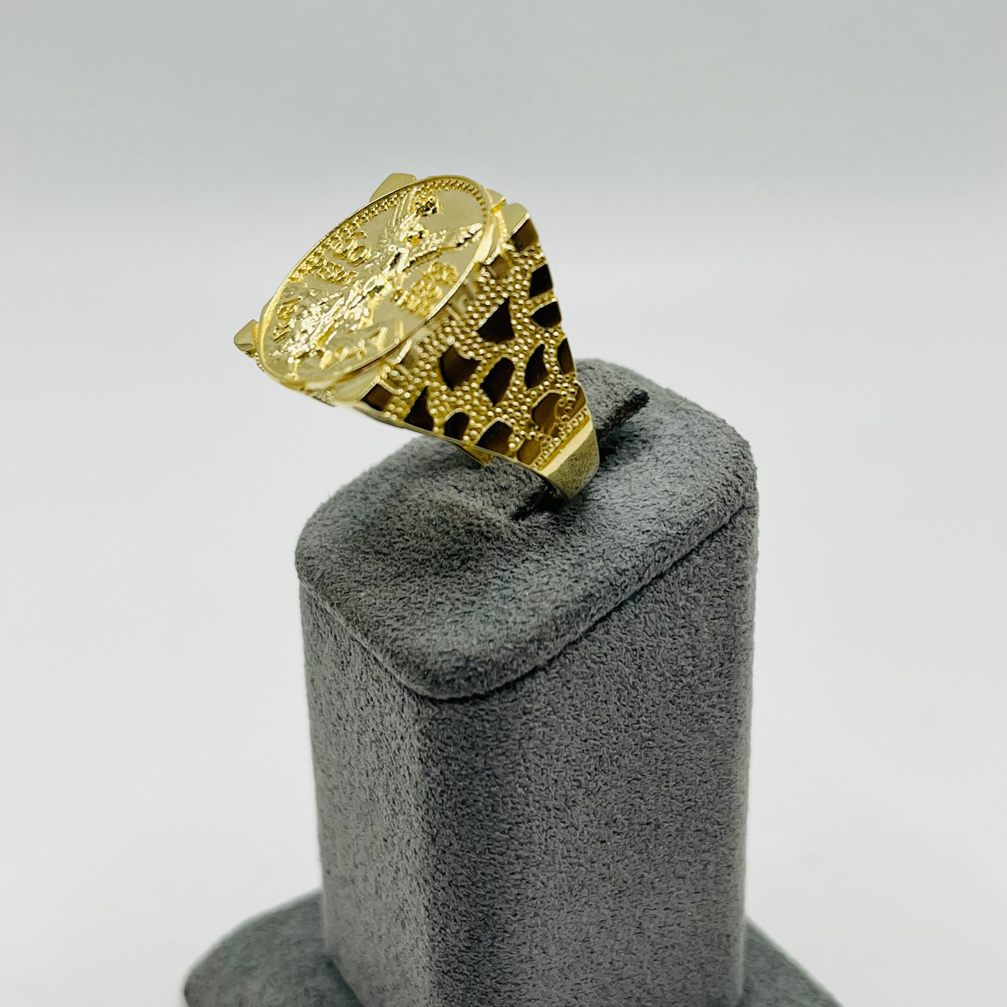 10k Gold Centenario Nugget Ring