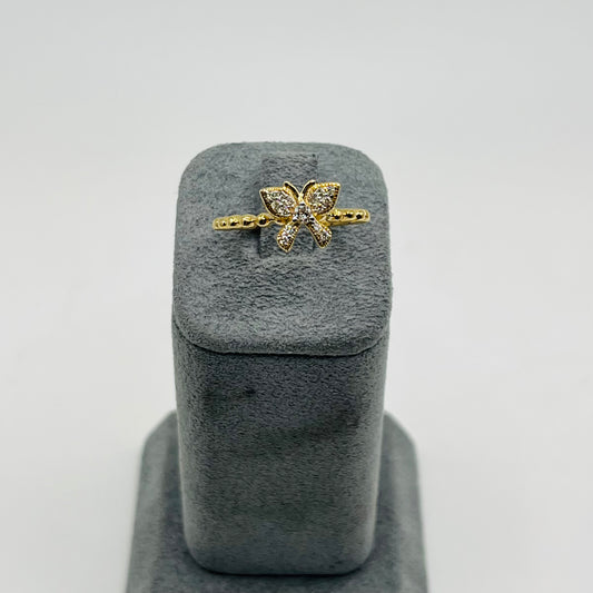 14k Gold Natural Diamonds Luna Papillon Ring