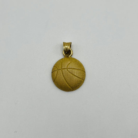 10k Gold Matte Basketball Charm