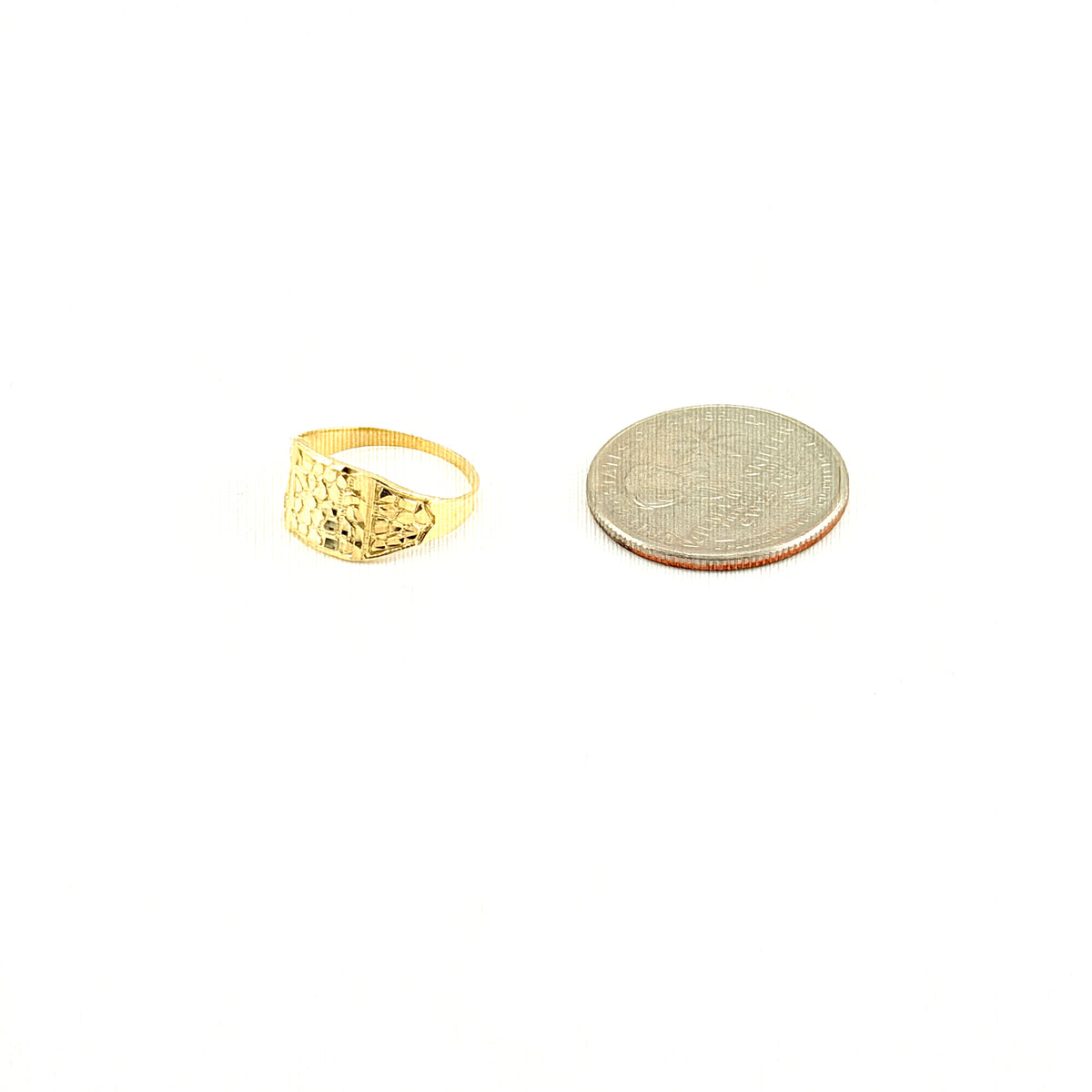 10K Gold Nugget Pinky Ring