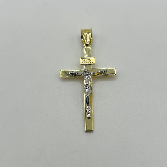 10k Gold Unity Glow Cross Pendant