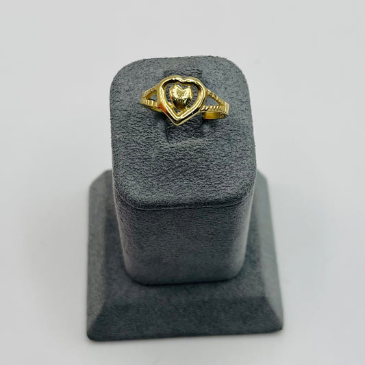 10k Gold Tiny Treasure Heart Ring