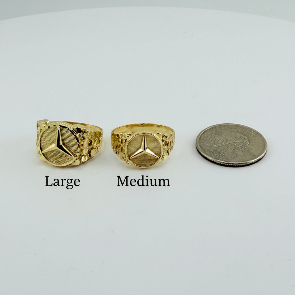 10K Gold Benzo Ring | Face Size: Medium