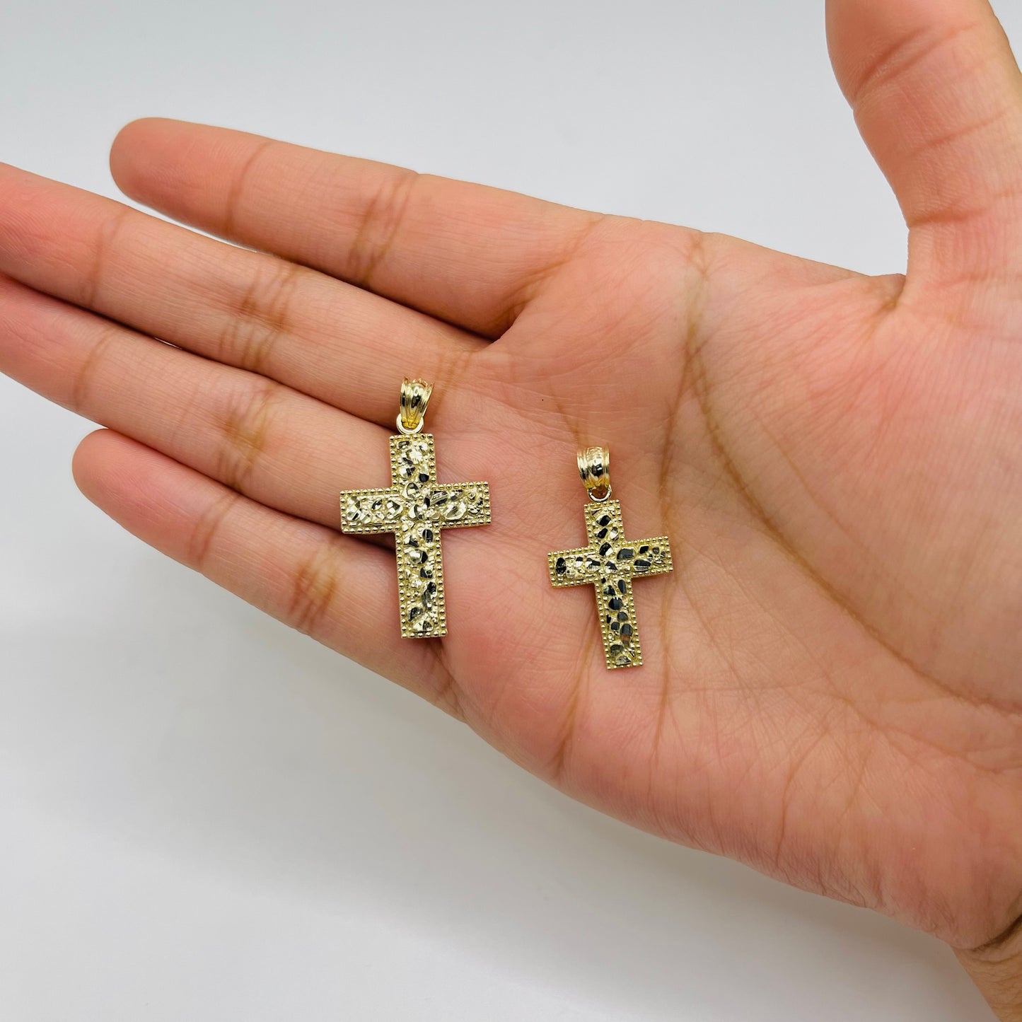10k Gold Nugget Legacy Cross (XS)