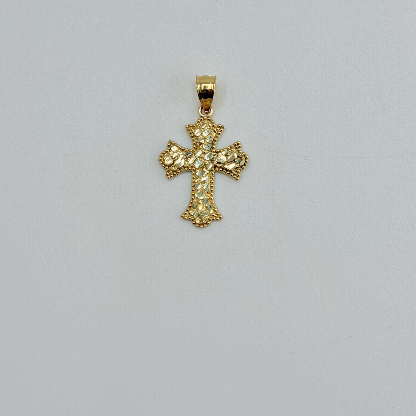 10k Gold Earthborn Nugget Cross Pendant (XS)