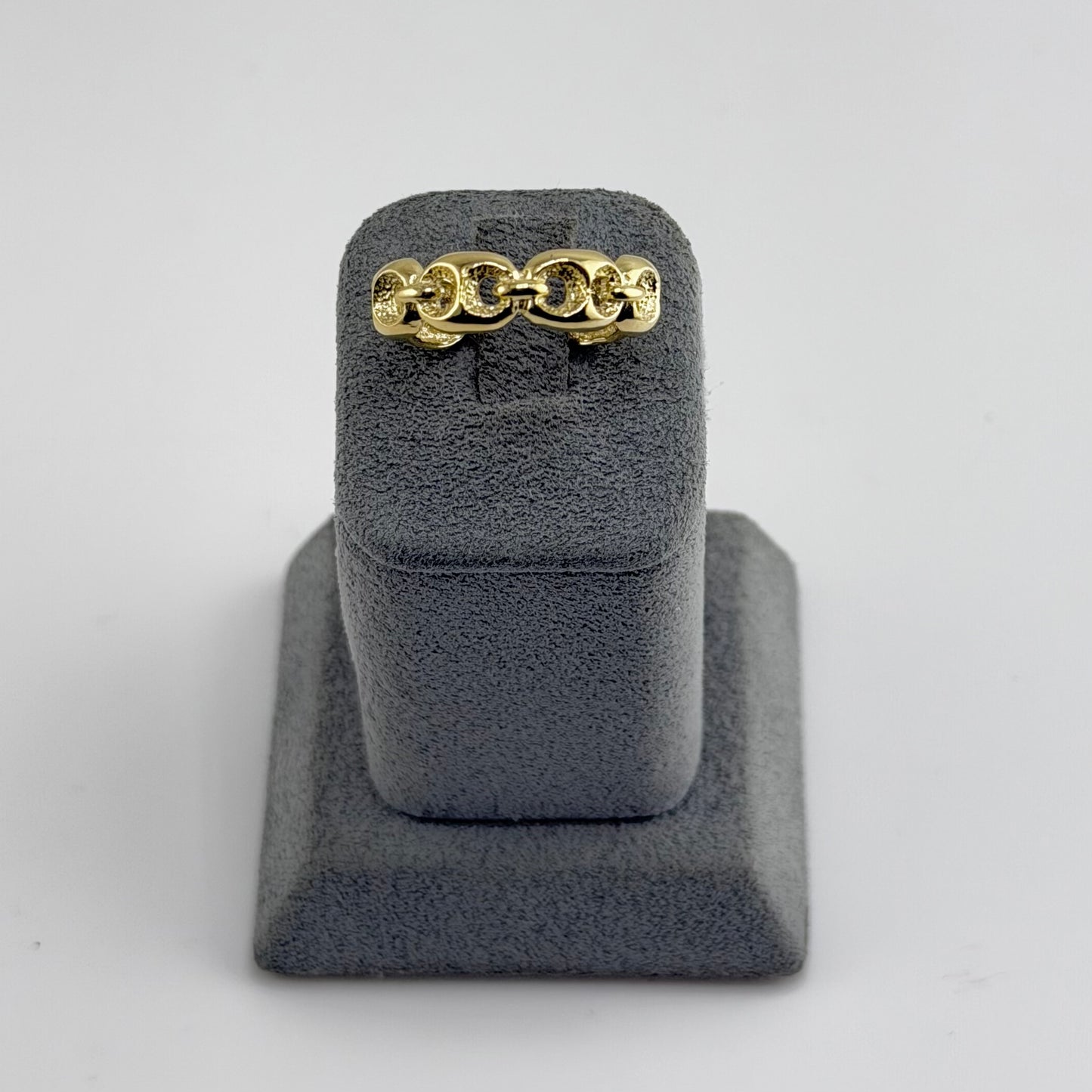 10k Gold Puffy Link Ring
