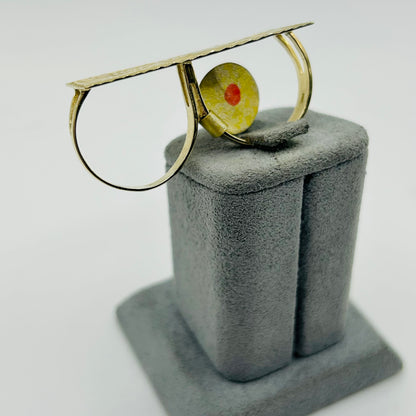 10K Gold Two Finger $100 Bill Ring