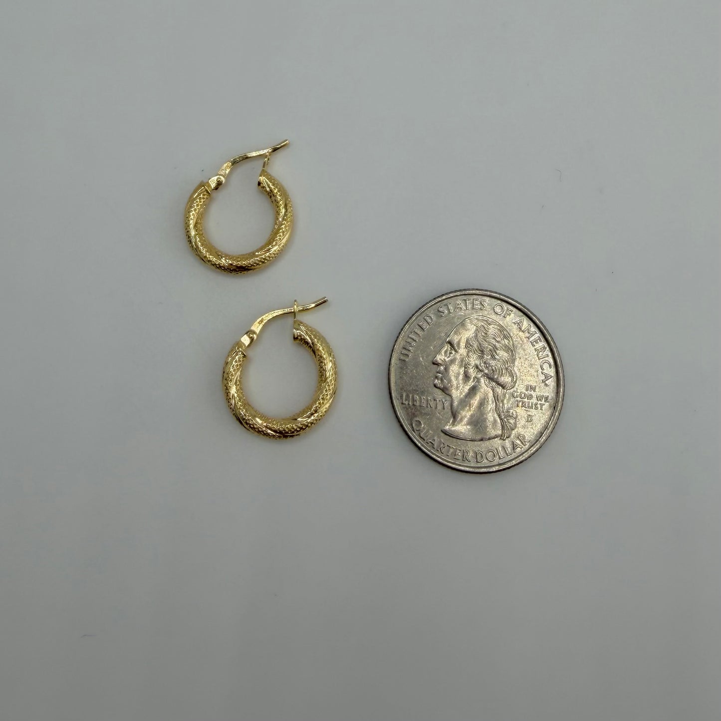 10k Gold Honey Hoops 18mm