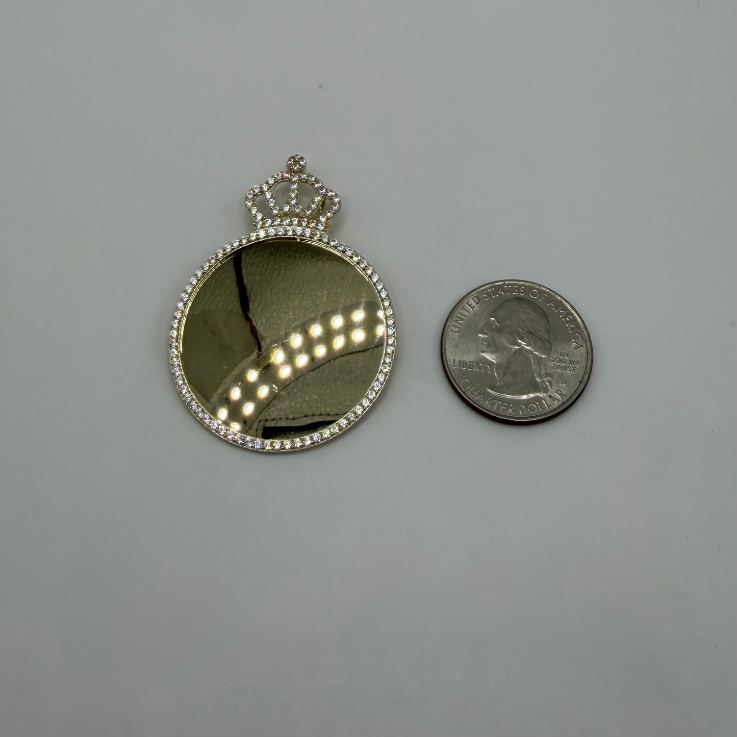 10k Gold Princess Cz Picture Pendant (L)