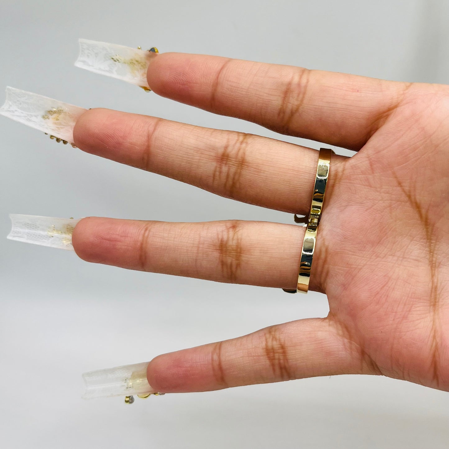 10k Gold Custom Name Two Finger Ring