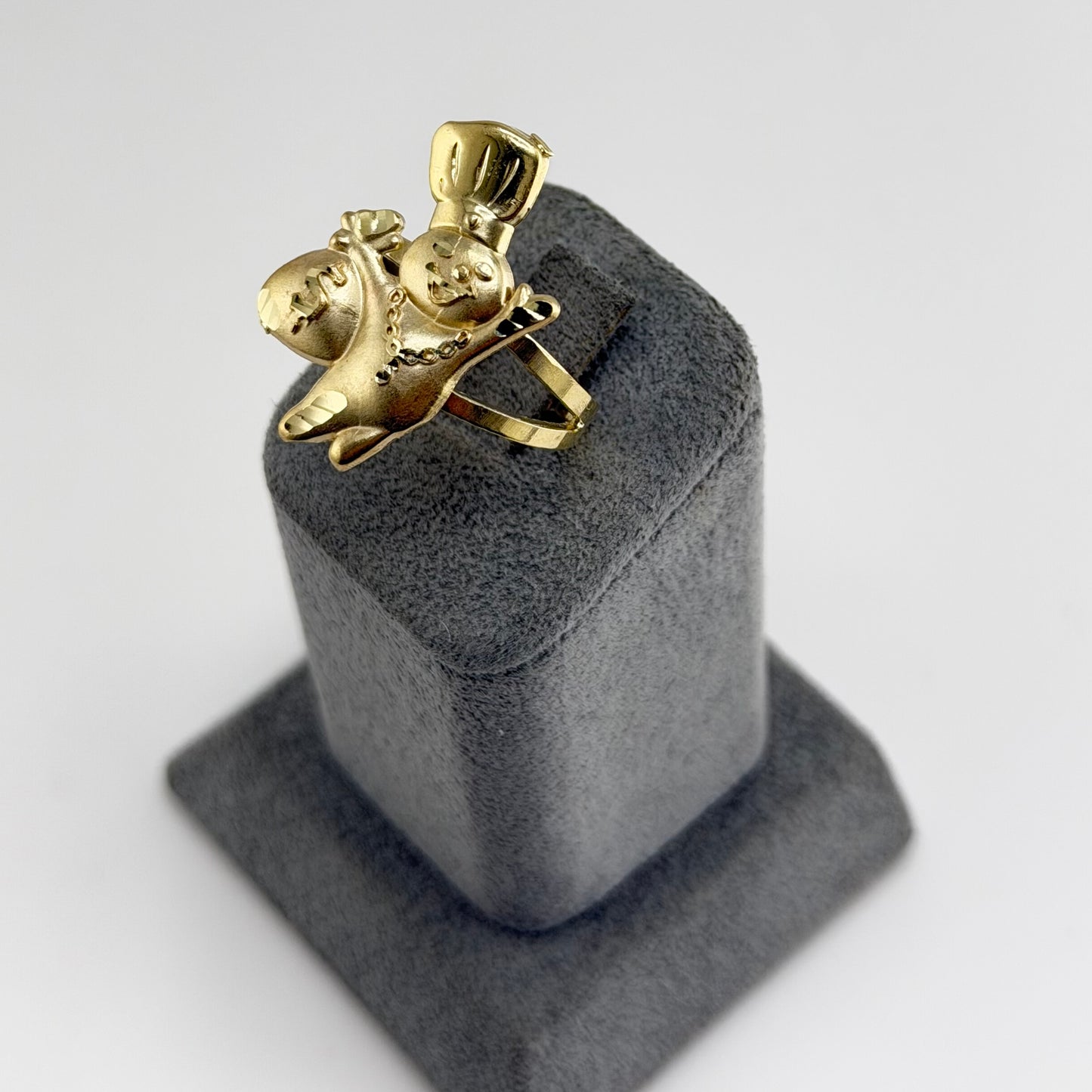 10k Gold Matte Money Man Ring