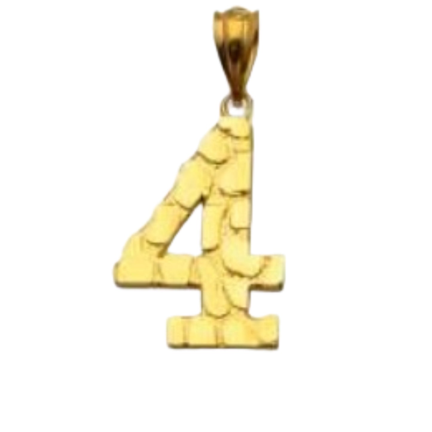 10K Gold Nugget Number Charms