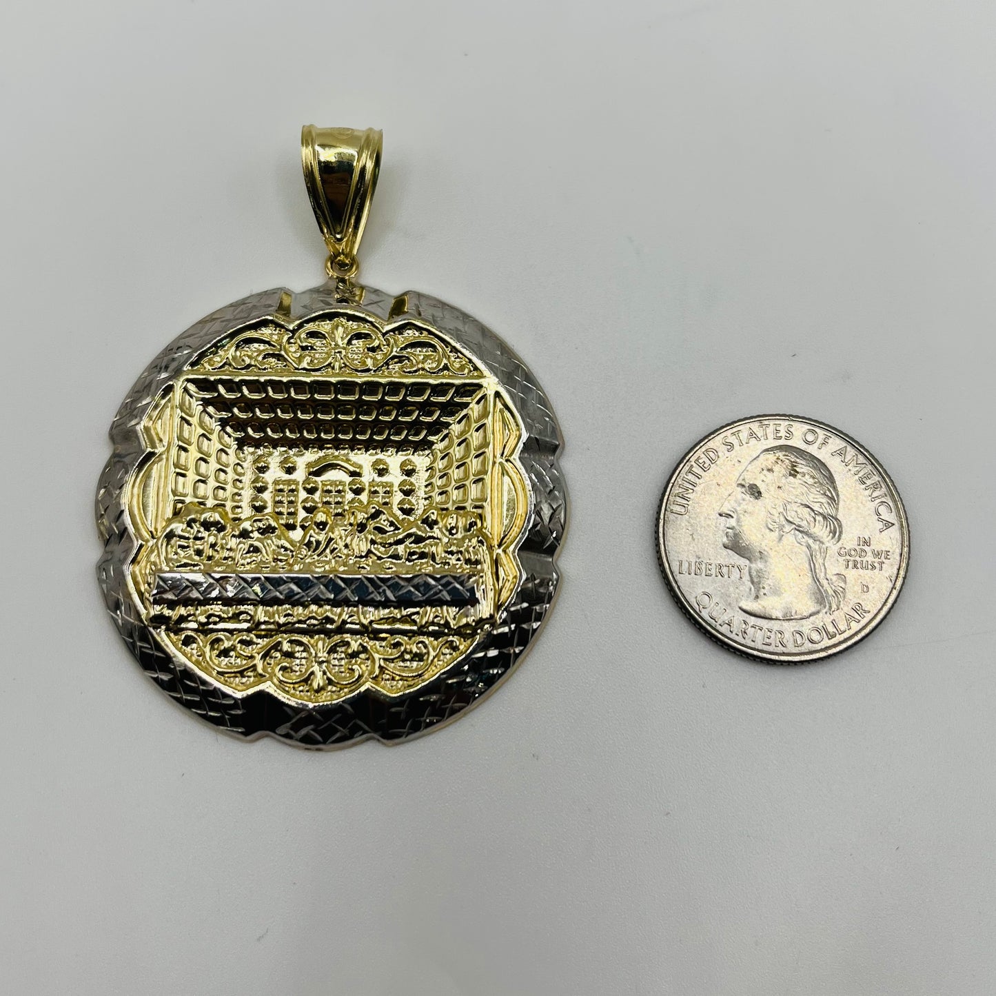 10k Gold Two- Tone Last supper Charm (L)