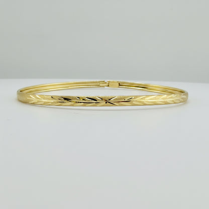 10k Sun Gold Bangle Bracelet