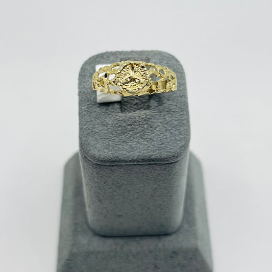 14k Gold Nugget Benzo Ring