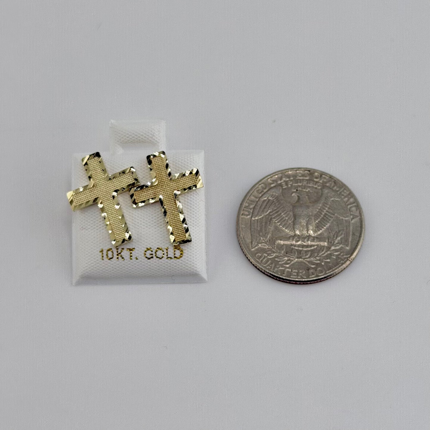 10k Gold Cross Earrings