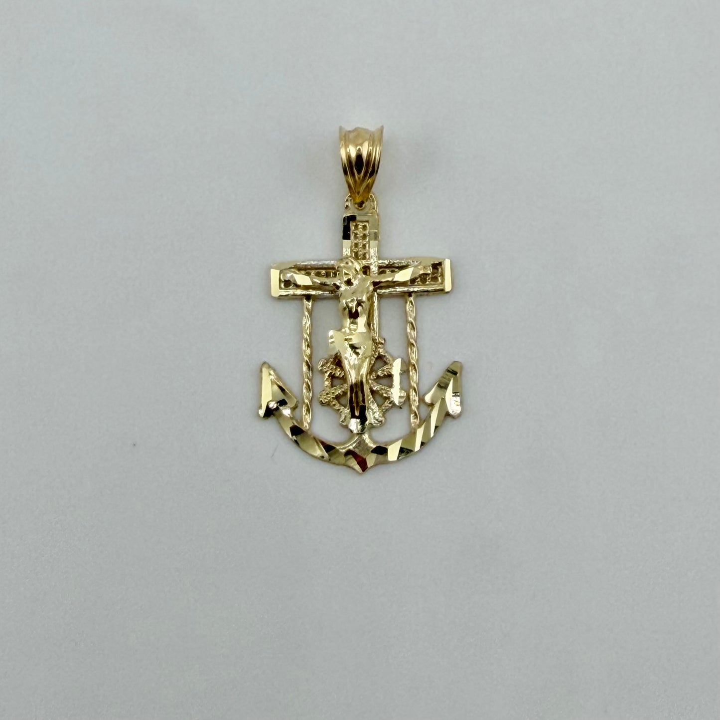 10k Gold Mariner Crucifix  Cross Charm (M)