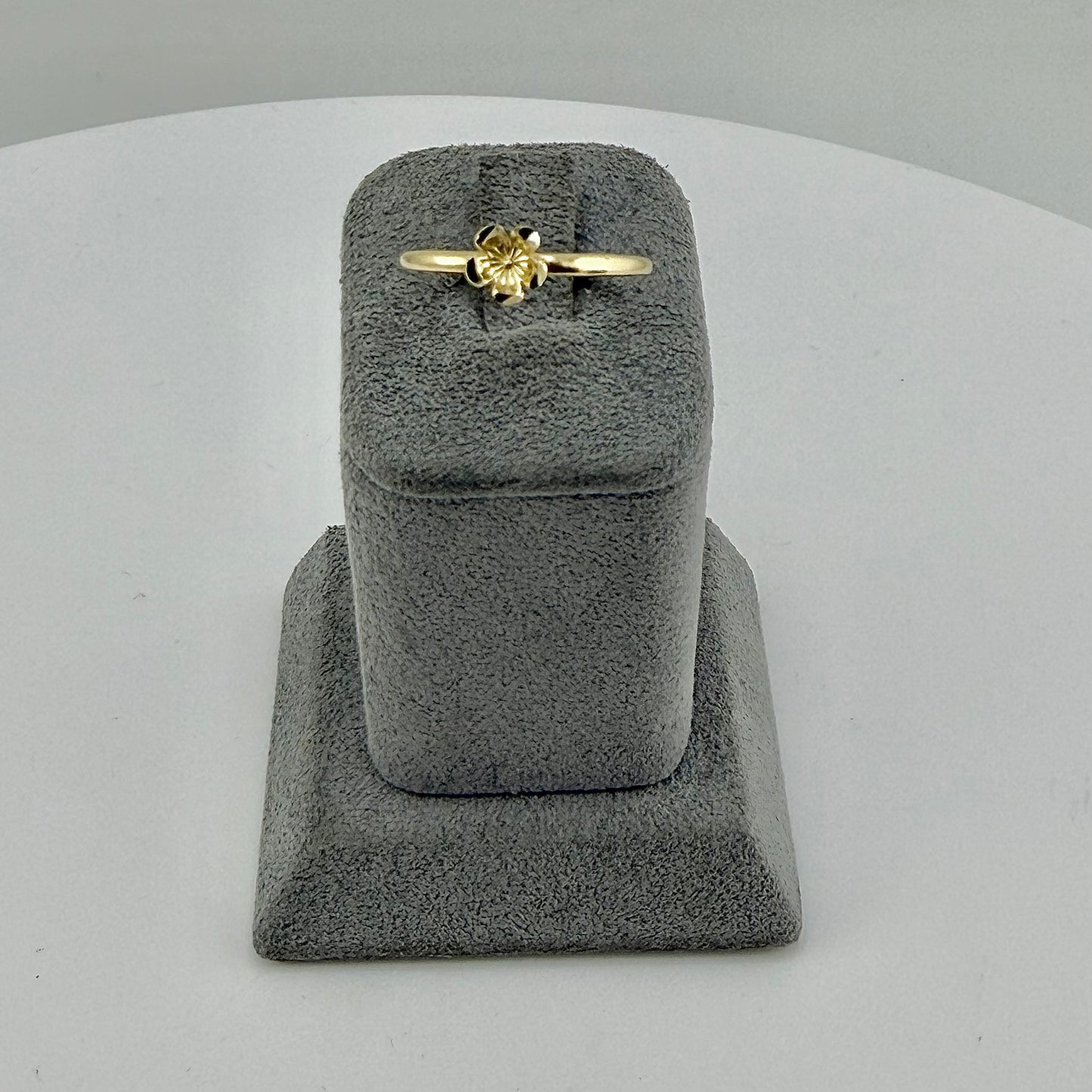 10k Gold Micro Single Flower Ring