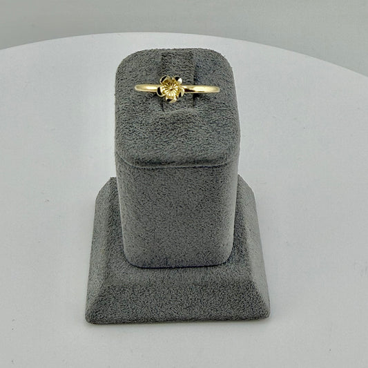 10k Gold Micro Hibiscus Ring
