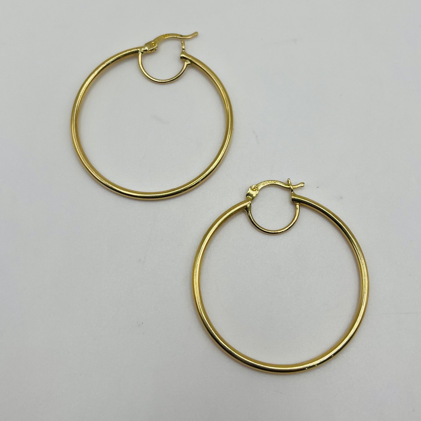 14k Gold Halo Lock Hoop 1.65in
