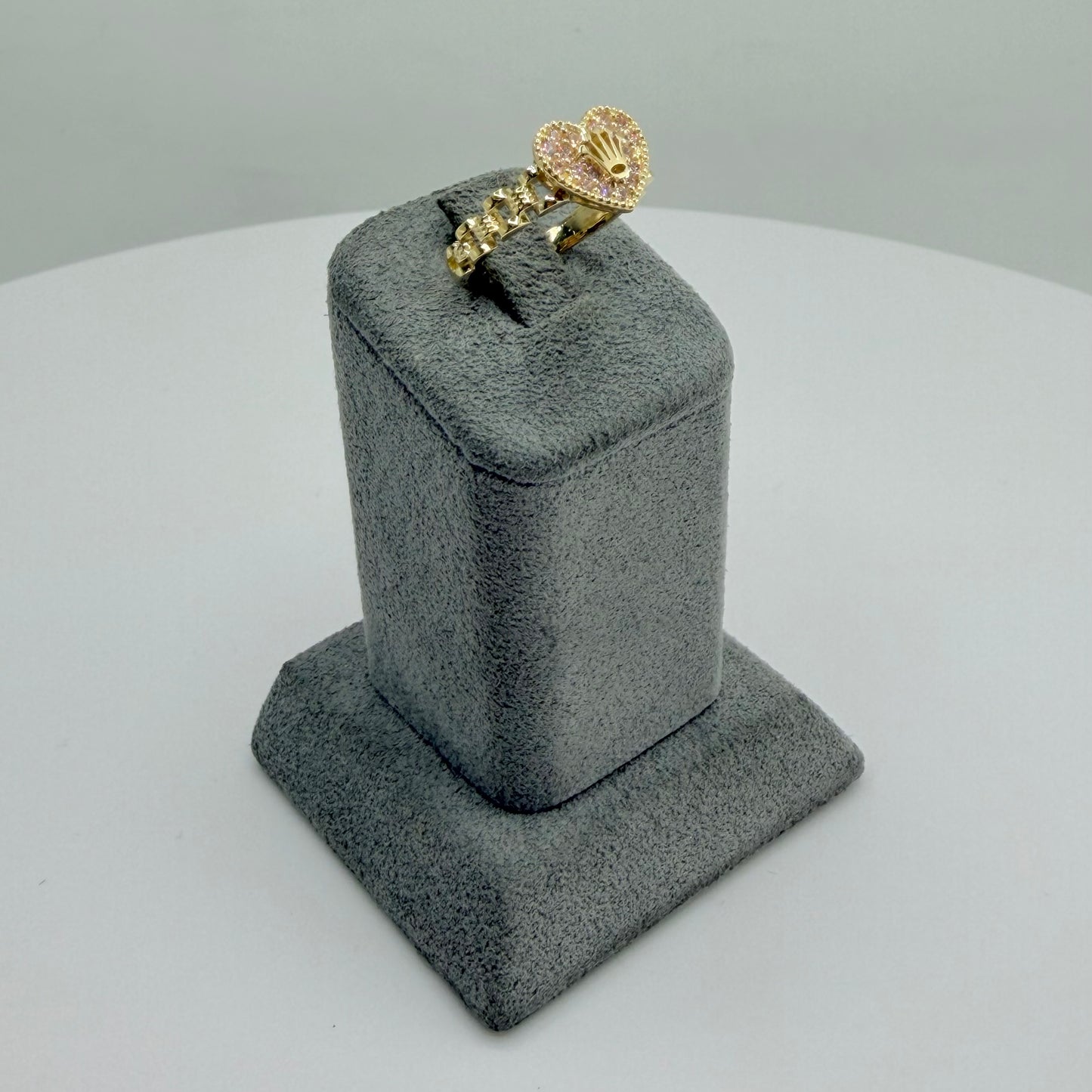10k Gold Princess Cz Rx Crown Ring (M)