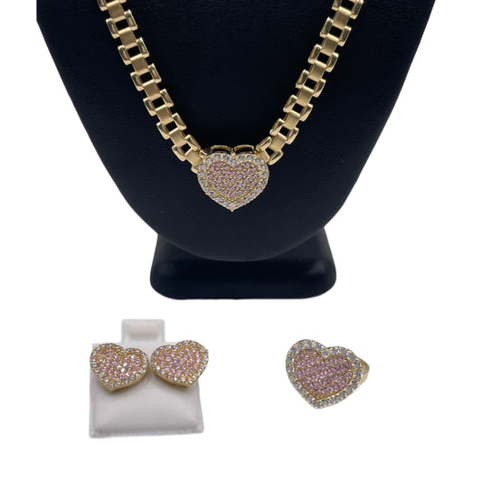 PINK HEART RX CHAIN SET