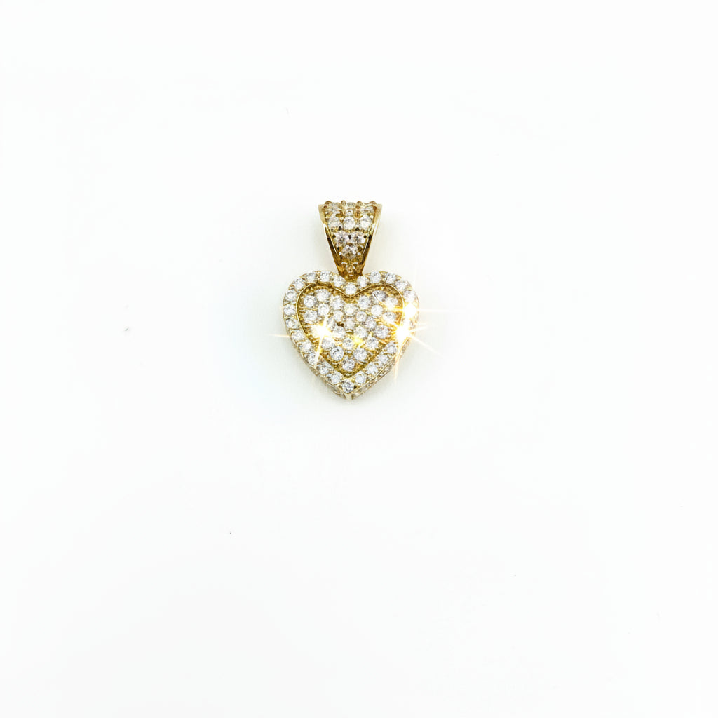 10k Gold Bold Spark Heart Charm (L)