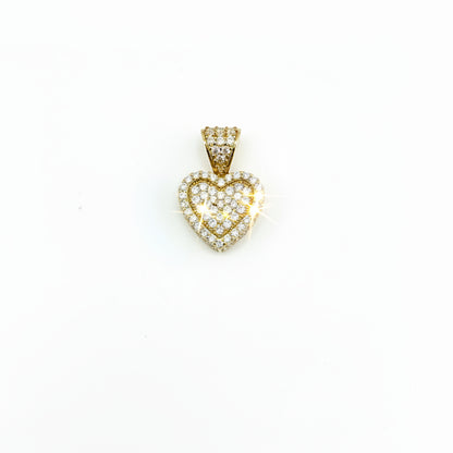 10k Gold Bold Spark Heart Charm (L)