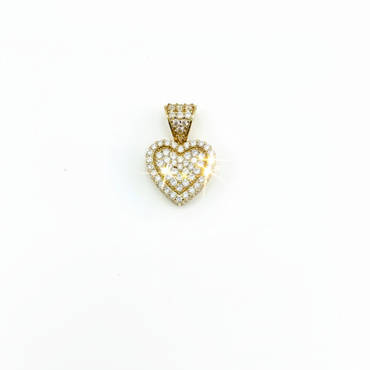 10k Gold Bold Spark Heart Charm (L)