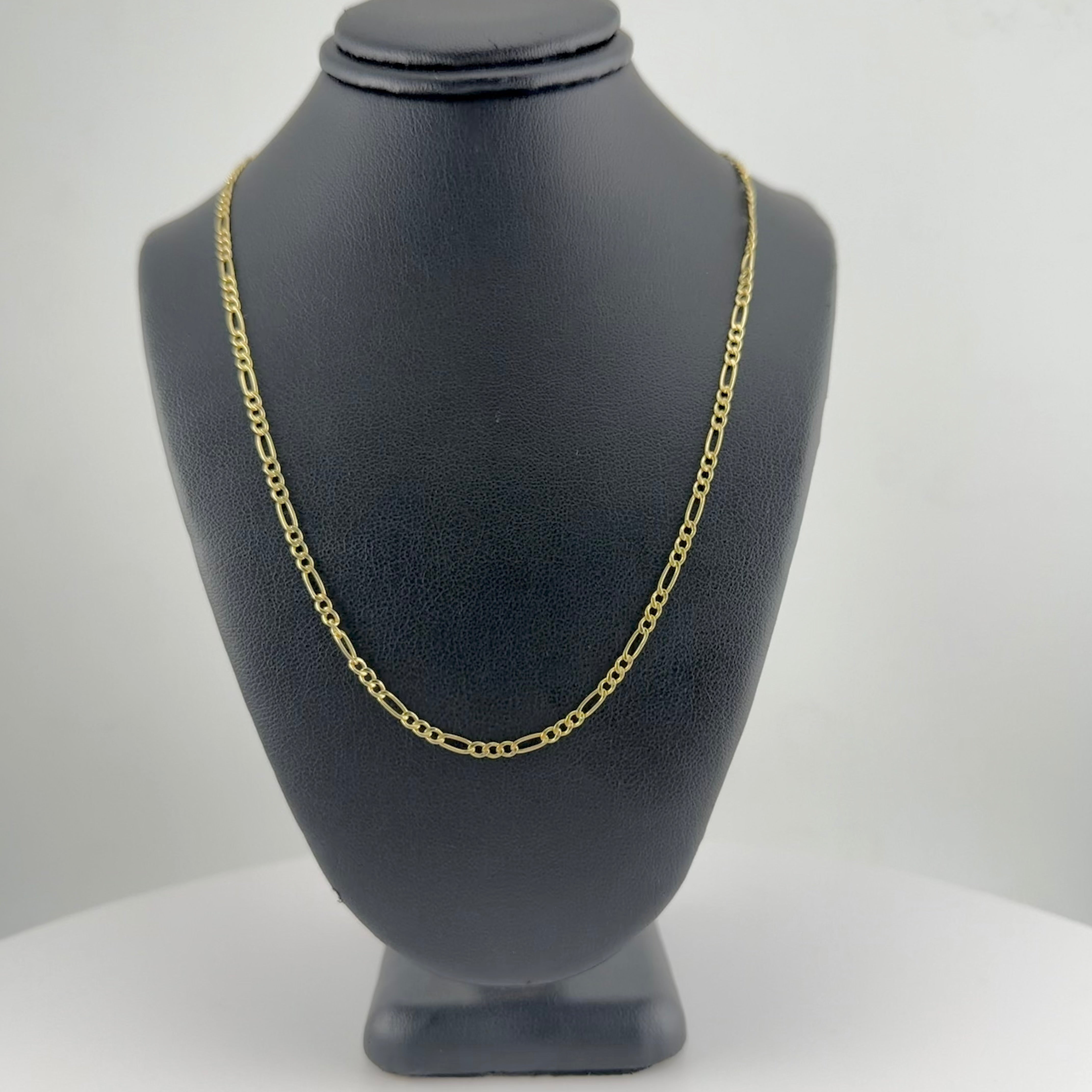 10k Gold 2.5mm Hollow Figaro Chain – Candy Jewelers