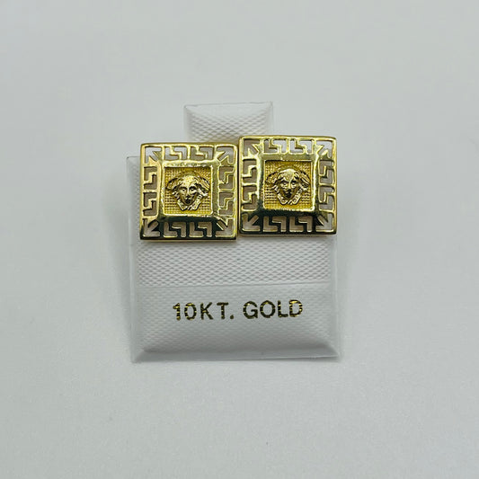 10k Gold Square Pattern Medusa