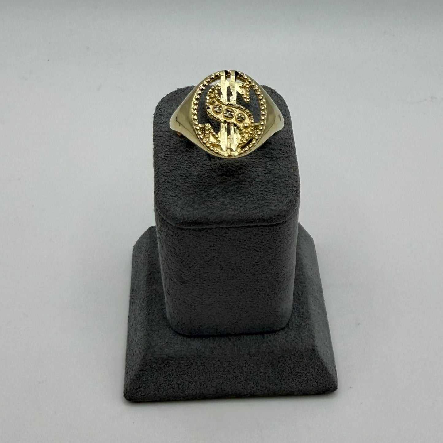 10k Gold Open Money-Sign Ring