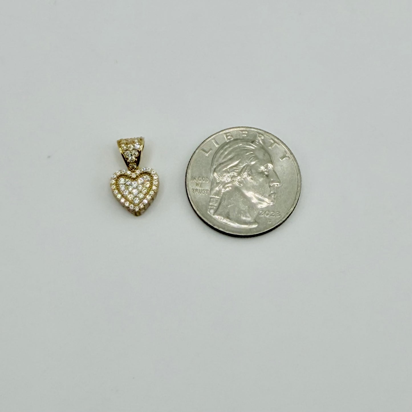10k Gold Bold Spark Heart Charm (M)