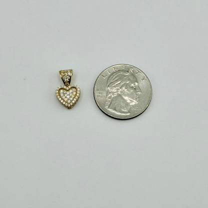 10k Gold Bold Spark Heart Charm (M)