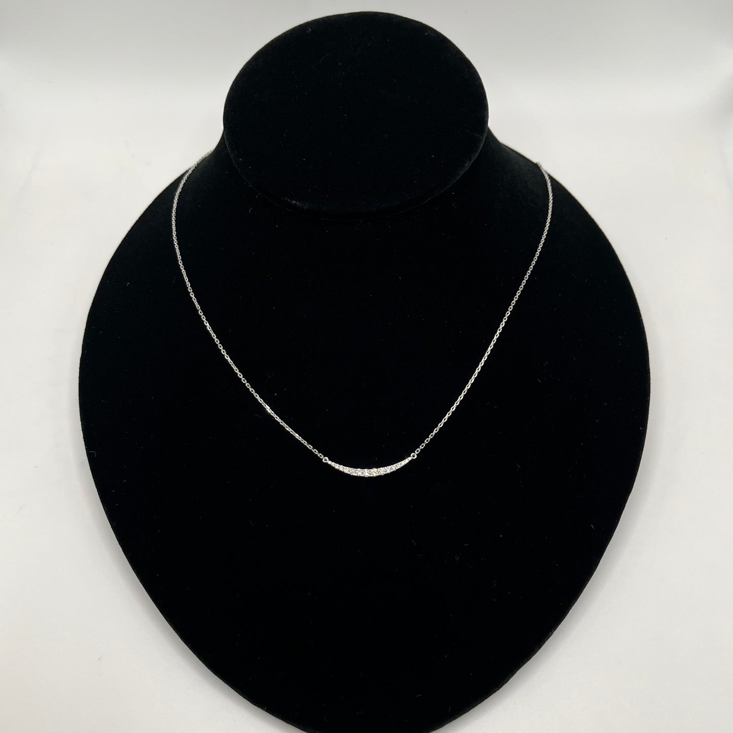14k White Gold Diamond Lunara Spark Chain