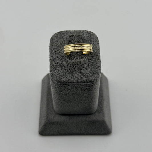 10k Gold Ribbed Toe Ring
