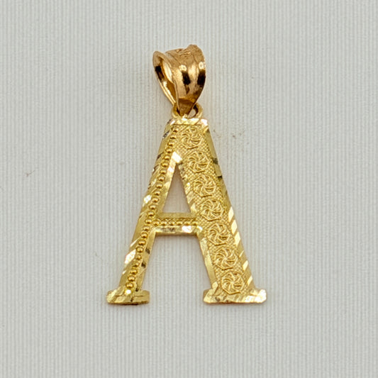10K Gold Classic Initial Charm (med)
