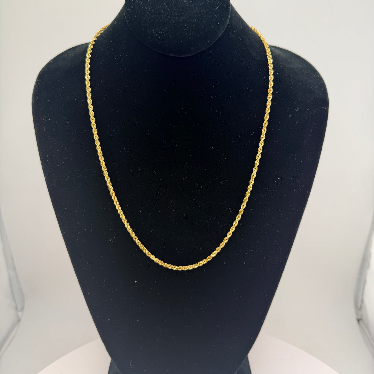14K Gold 2.5MM Hollow Rope Chain
