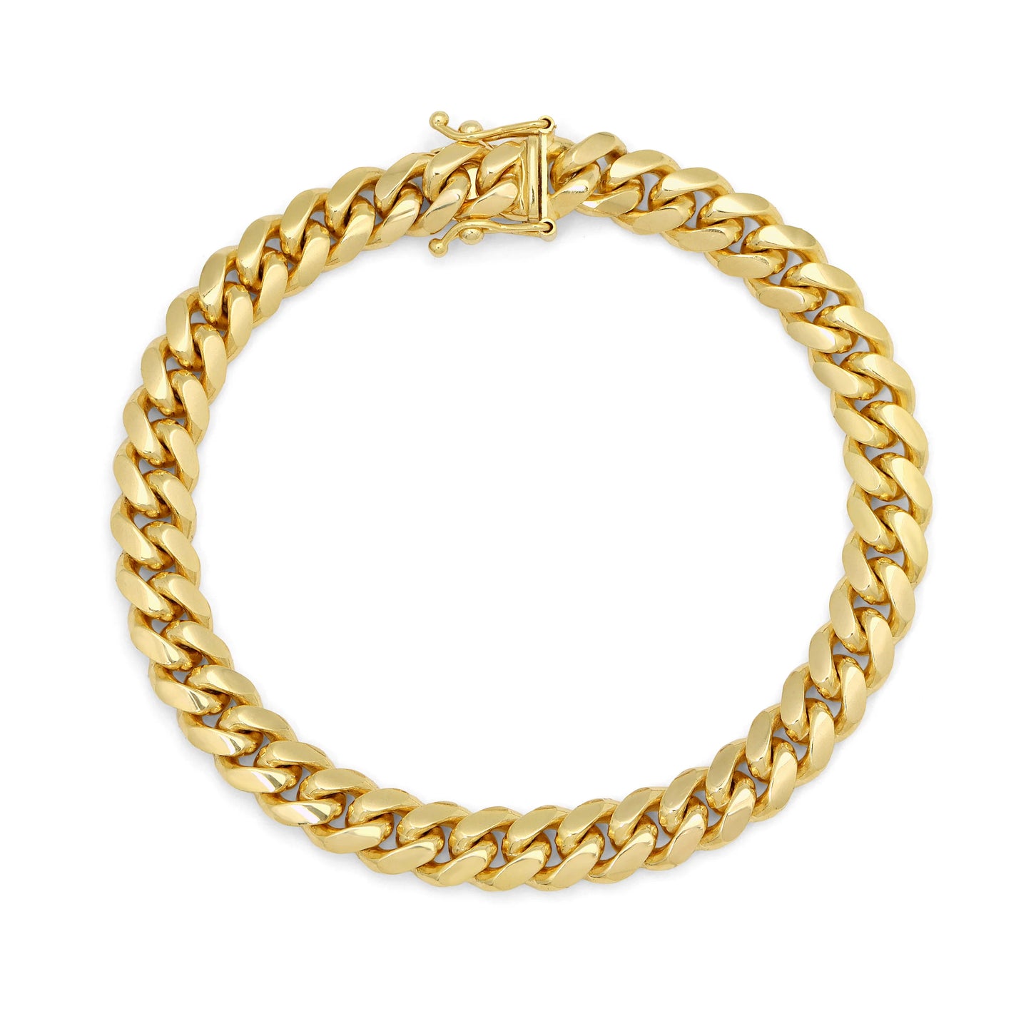 10K Gold Solid Miami Cuban Bracelet 7MM