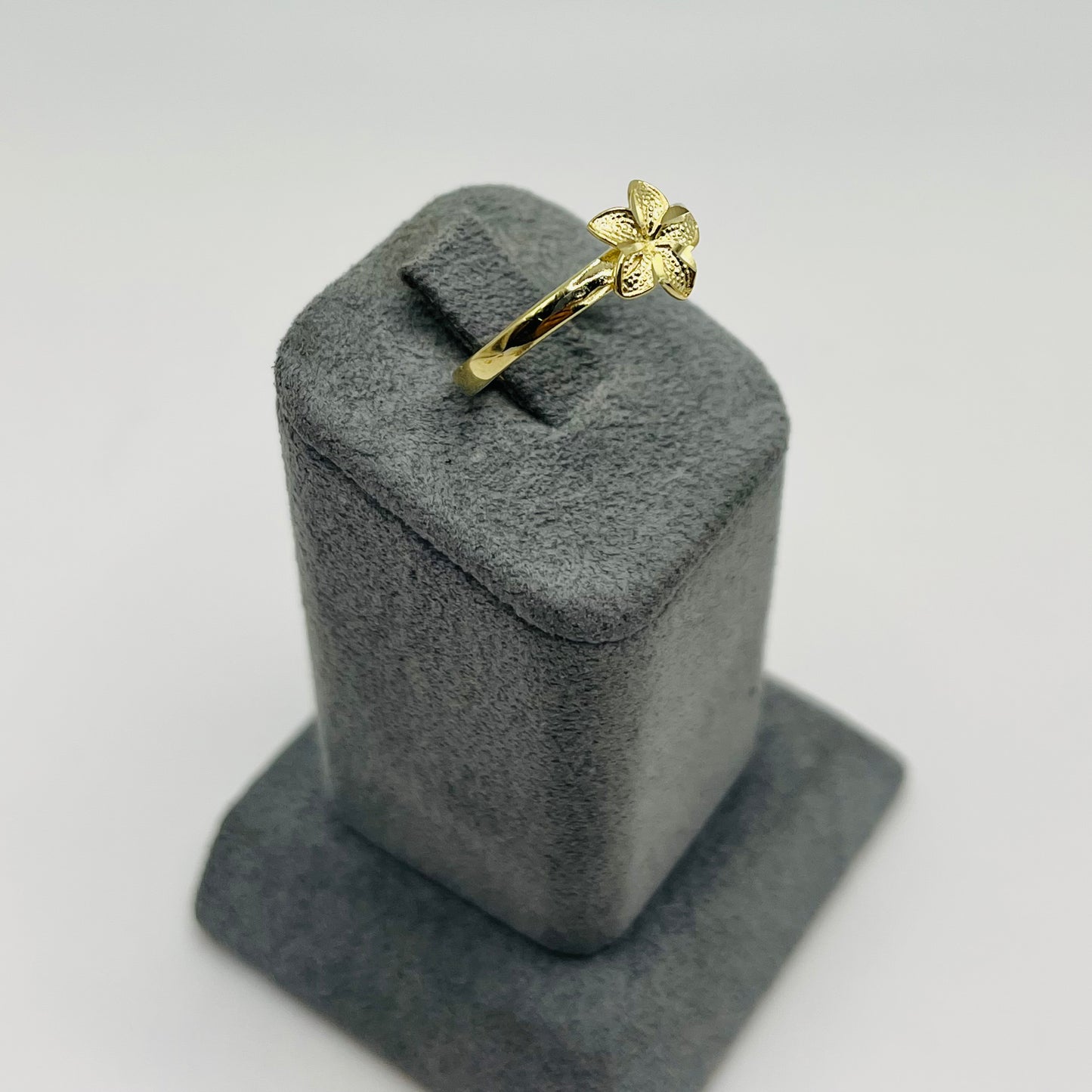10k Gold Signature Hibiscus Flower Ring