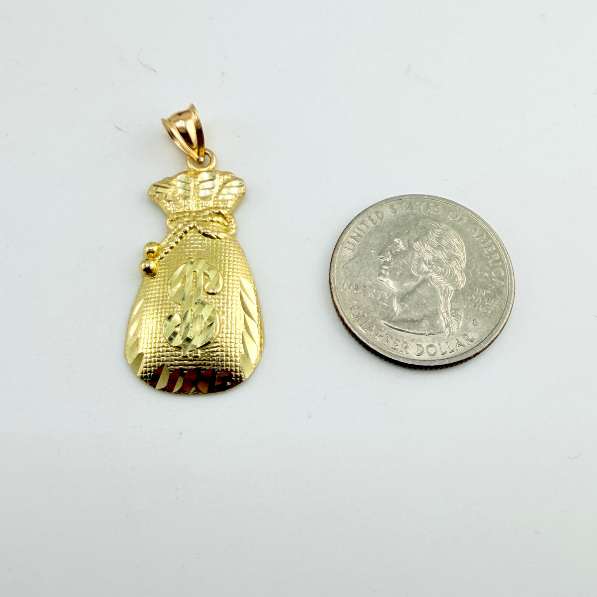 10K Gold Moneybag Charm (M)