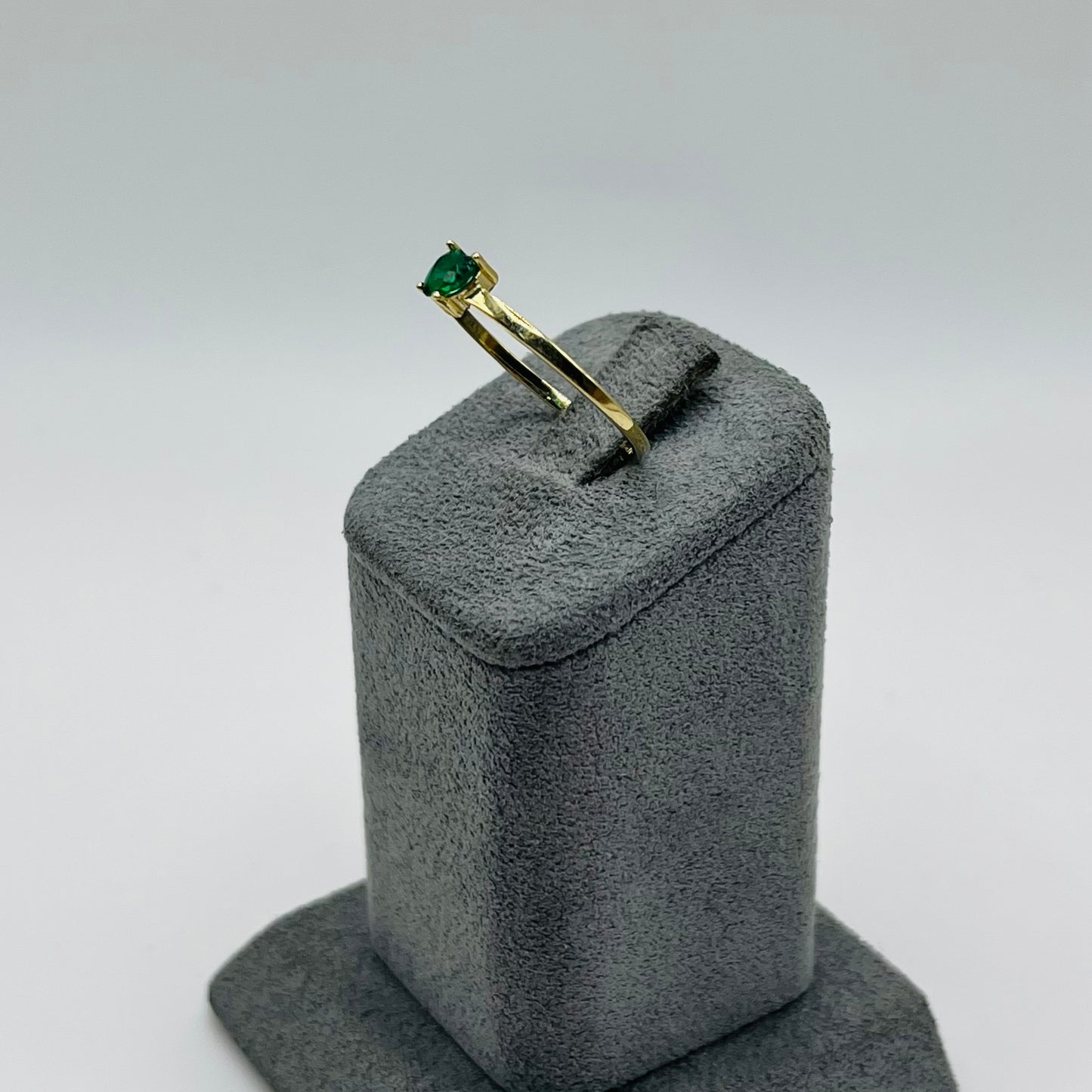 10k Gold Mini Birthstone Ring - Emerald