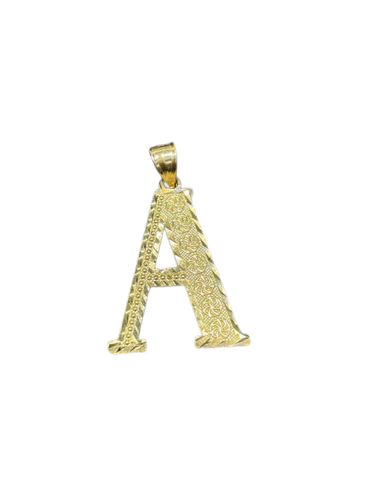 10K Gold Classic Initial Charm (large)