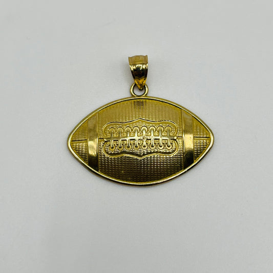 10k Gold Football Charm