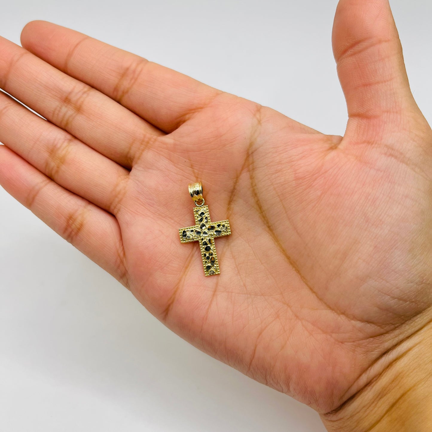 10k Gold Nugget Legacy Cross (XS)