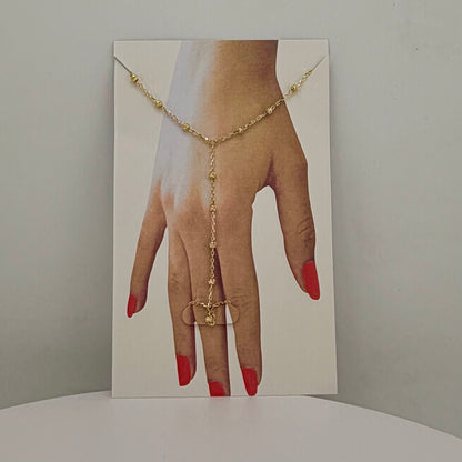 10k Gold 10k Mirror Ball Hand Chain