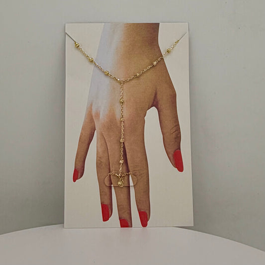 10k Gold 10k Mirror Ball Hand Chain