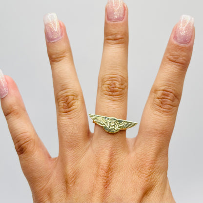 10K Gold B Wings Ring