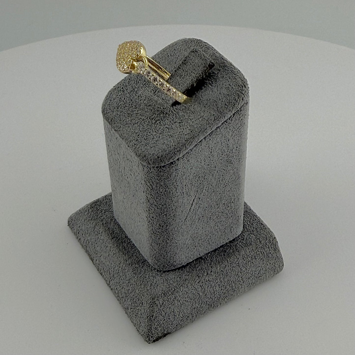 10k Gold Linked Love Cz Ring
