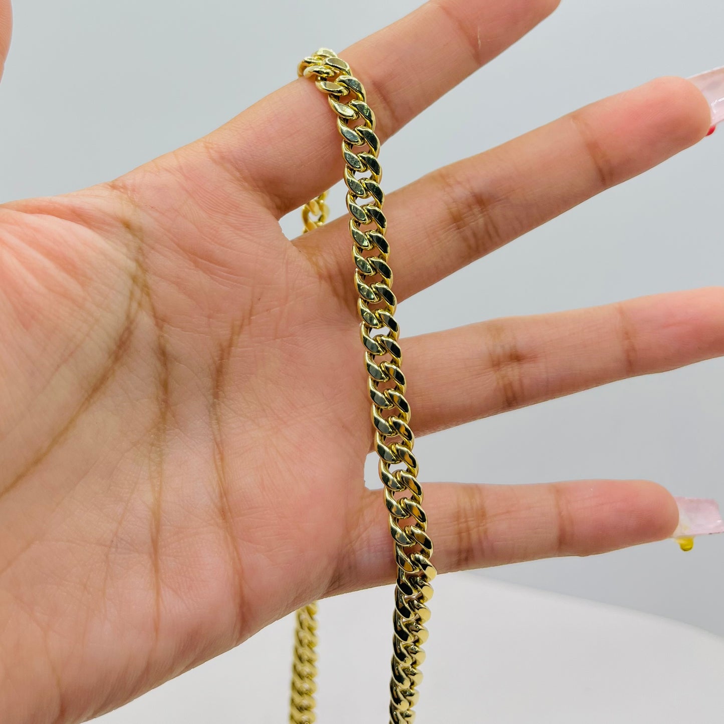 10K Gold 6mm hollow Miami Cuban Chain